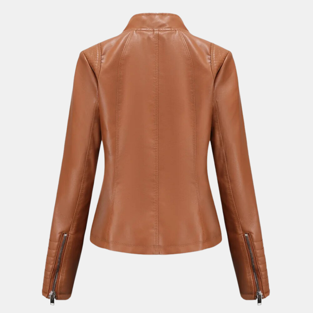 Women's jacket made of imitation leather