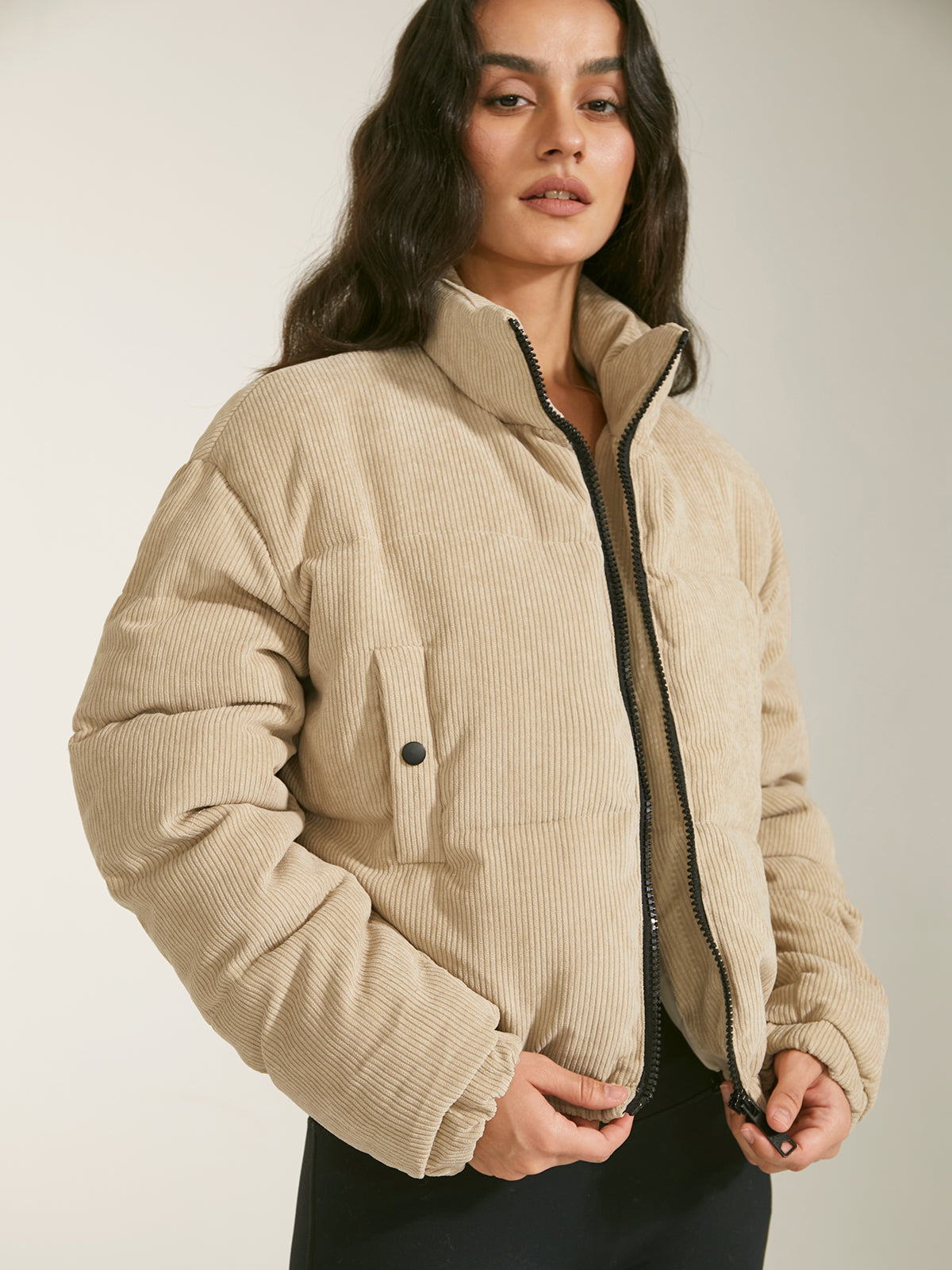 Beige jacket for women