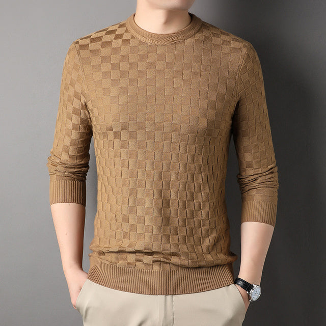 Men's knitted cotton sweater