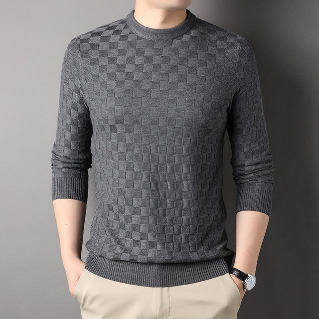 Men's knitted cotton sweater