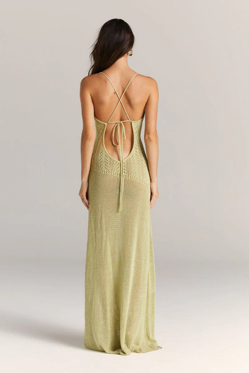 Backless Knitted Hollow Sheath Dress