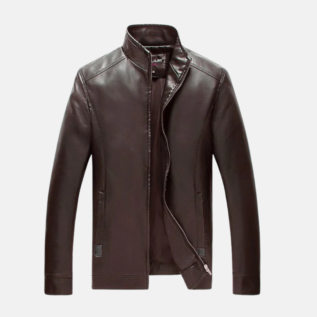 Leather imitation jacket