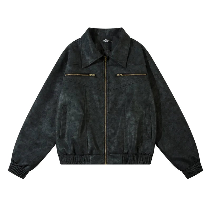 Casual leather jacket for men