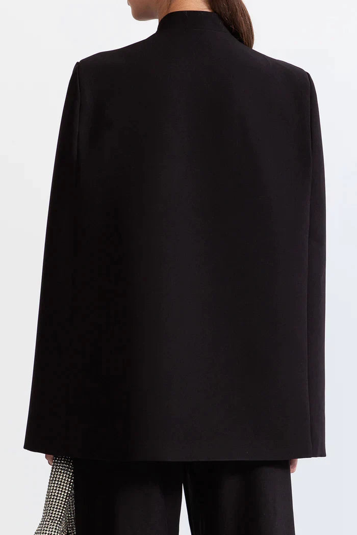 Black jewel tuxedo cape