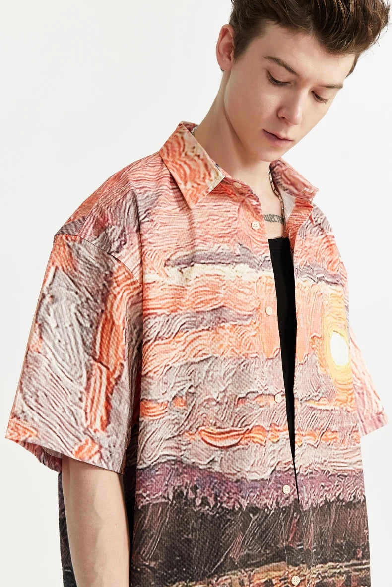 Lightweight Sunset Hawaiian Shirt