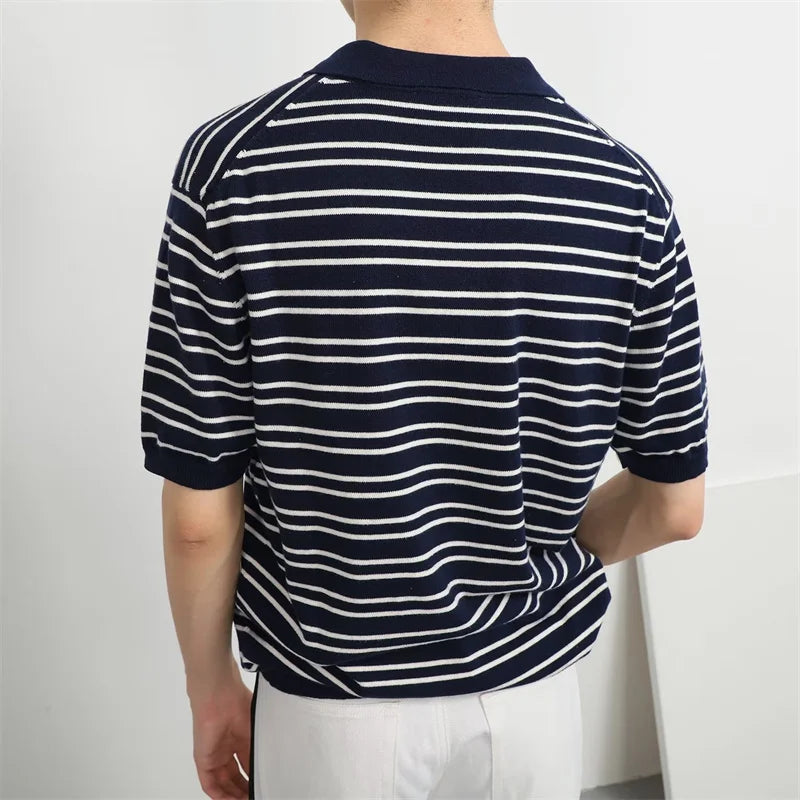 Casual Striped Polo Shirt