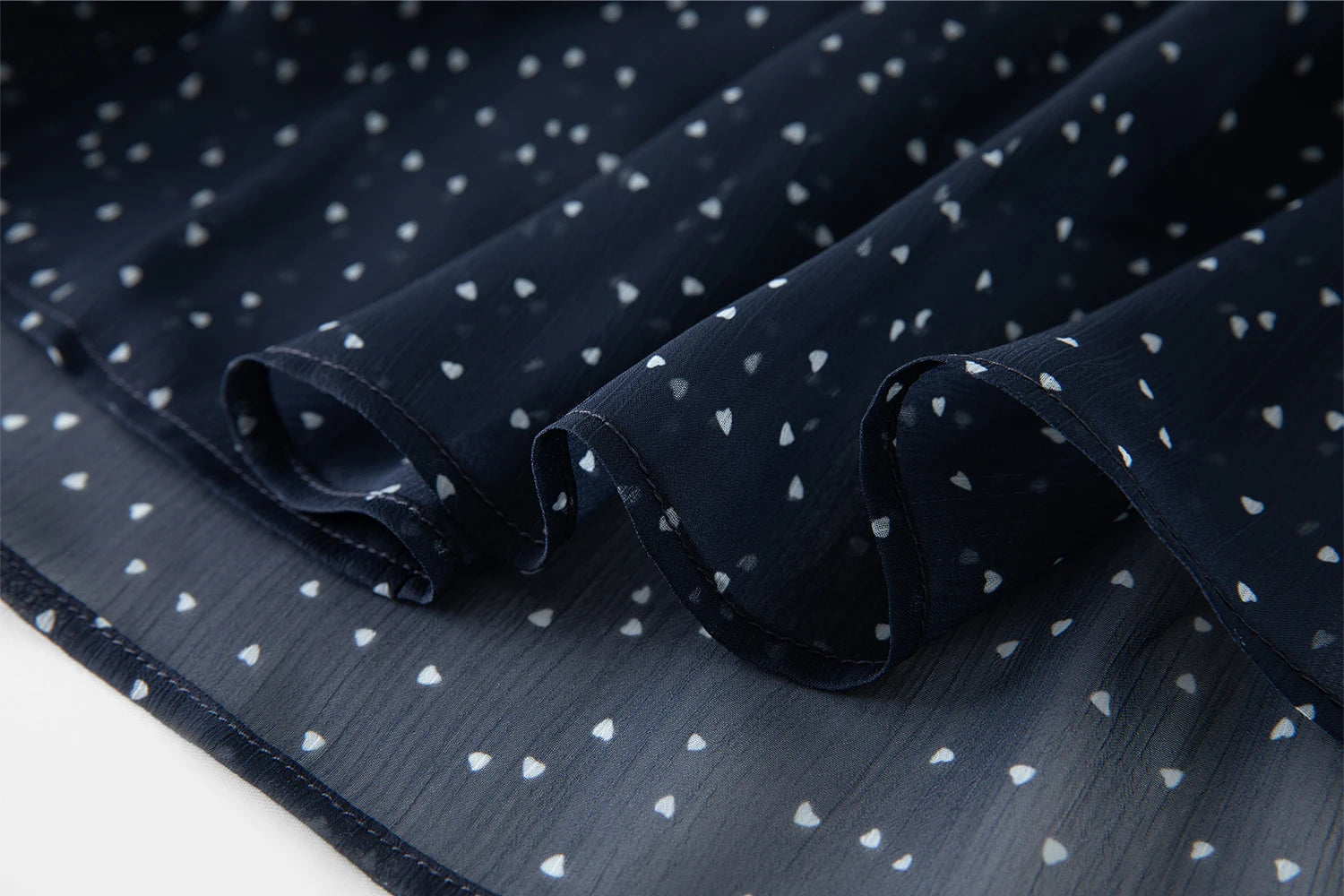 Navy Chiffon Ruffled Strapless Midi Dress