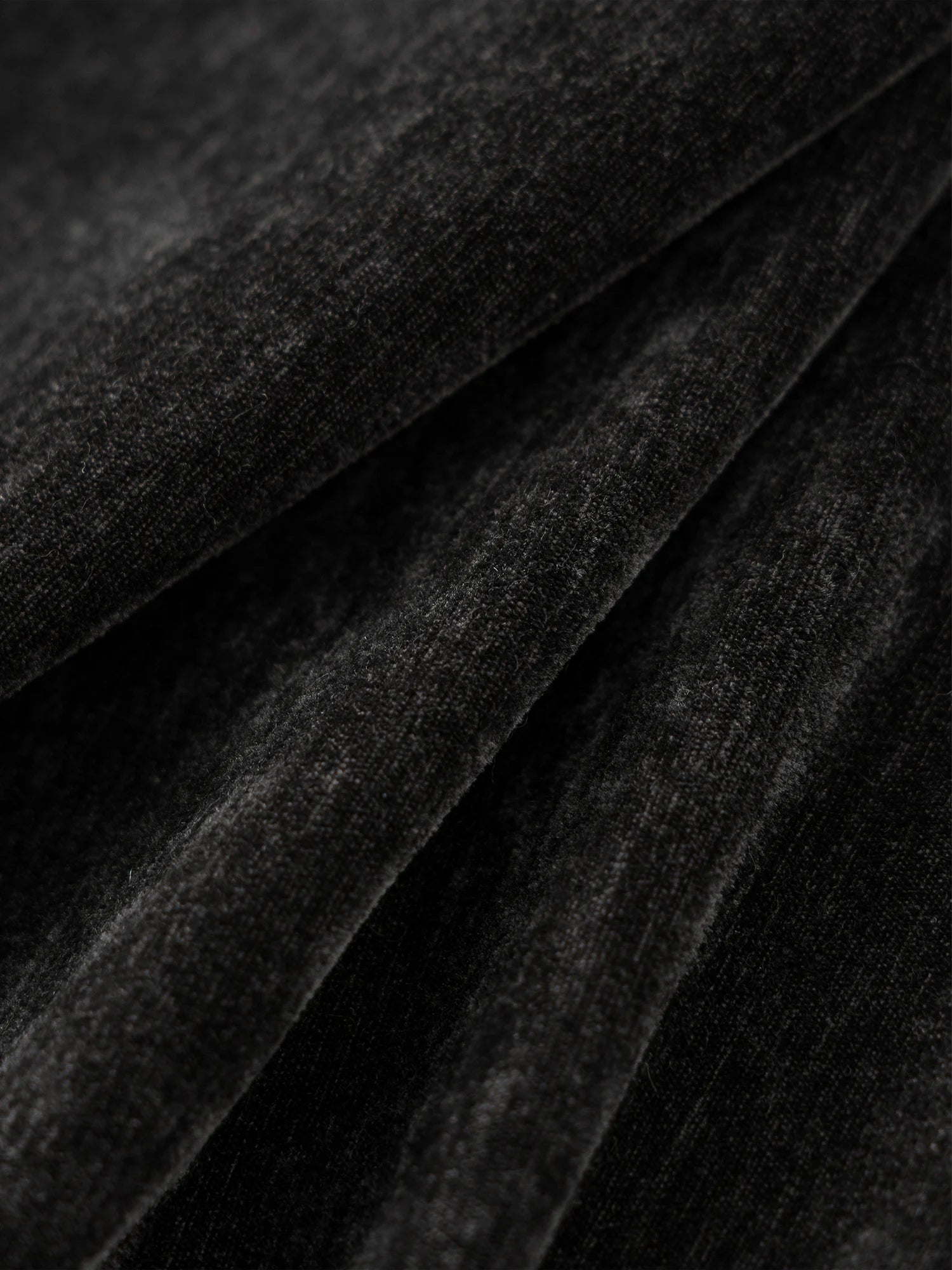 Chenille Fabric Black Pants