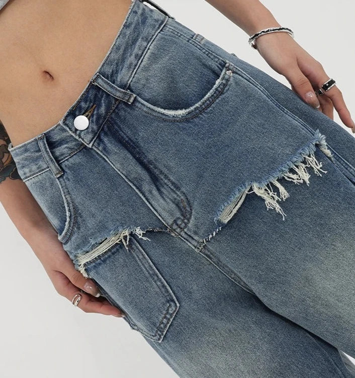 Vintage High waist Straight leg jeans