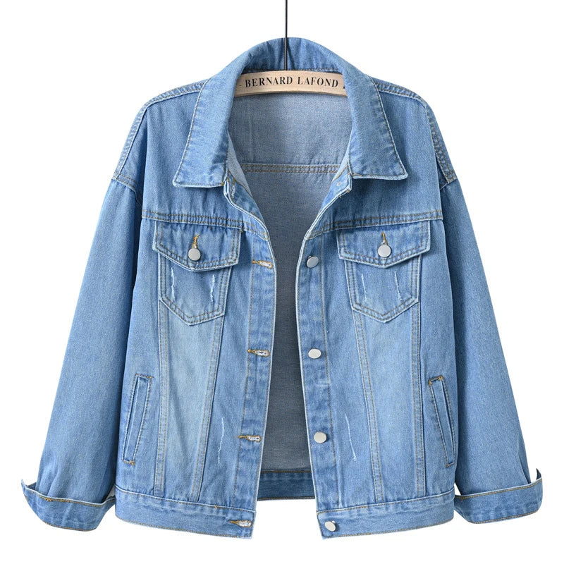 Classic women's denim jacket in many colors