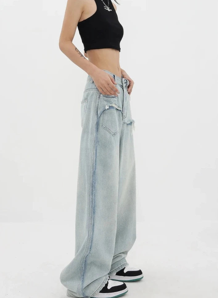 Vintage High waist Straight leg jeans