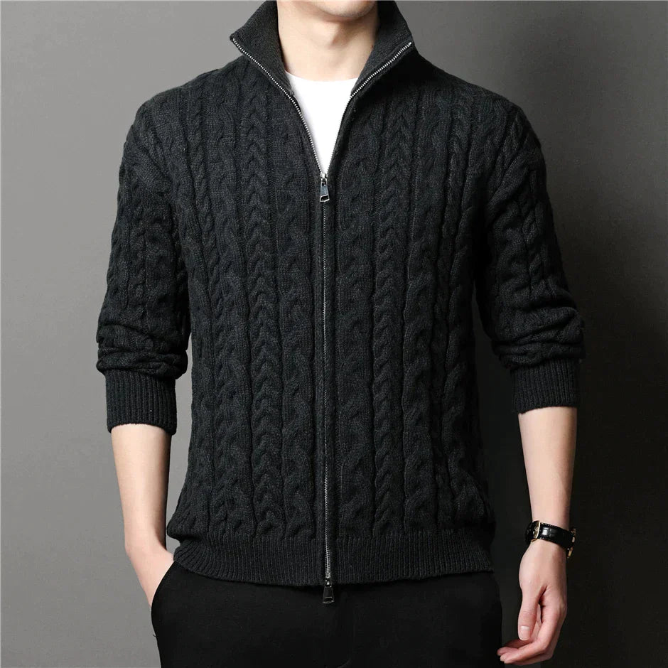 Knitted warm cardigan