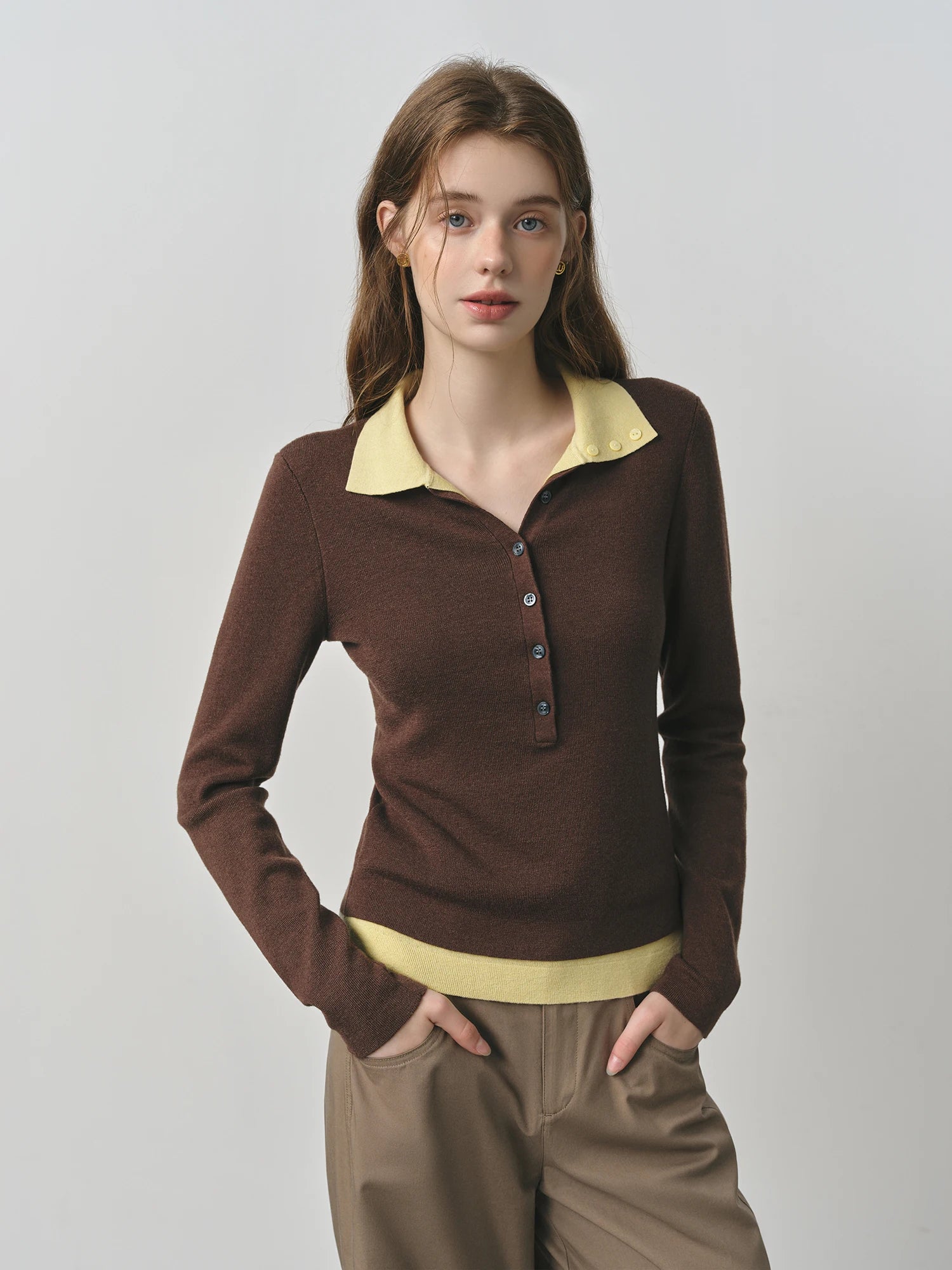 Knitted Two Color Sweater