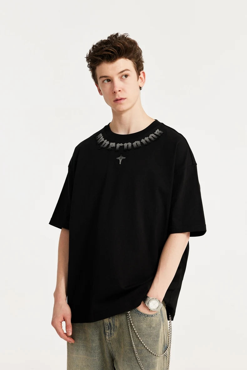 Chenille Embroidery Oversized T-shirt