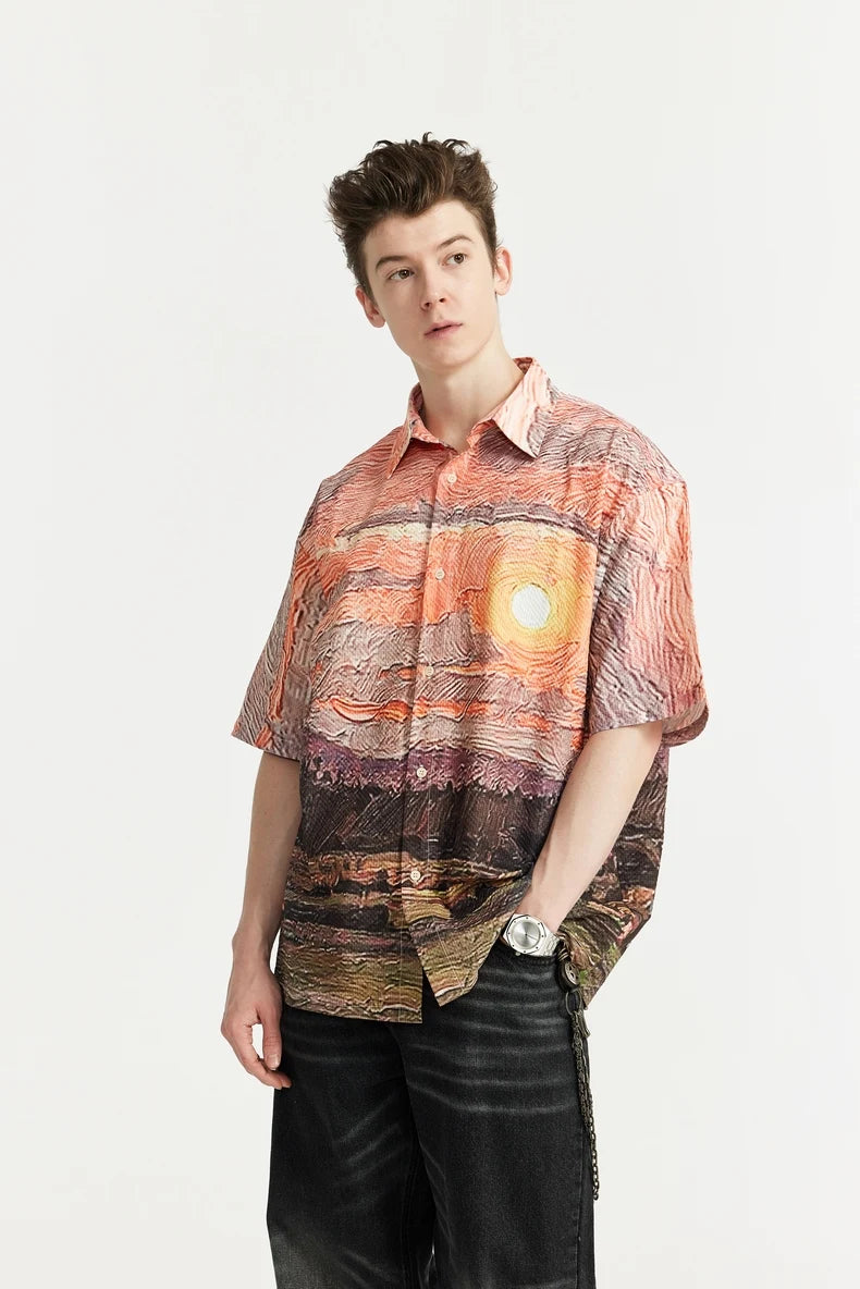 Lightweight Sunset Hawaiian Shirt