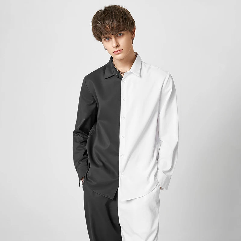 Lapel Long Sleeve Button Shirt & Pants