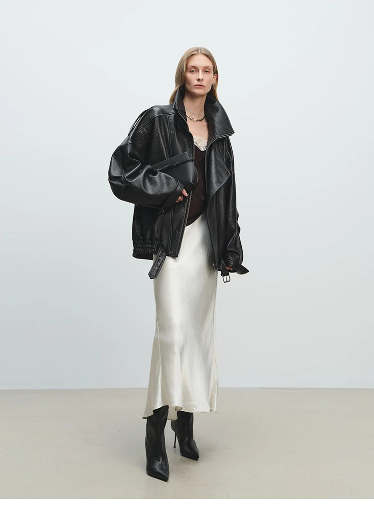 Soft Oversized Leather Jacket