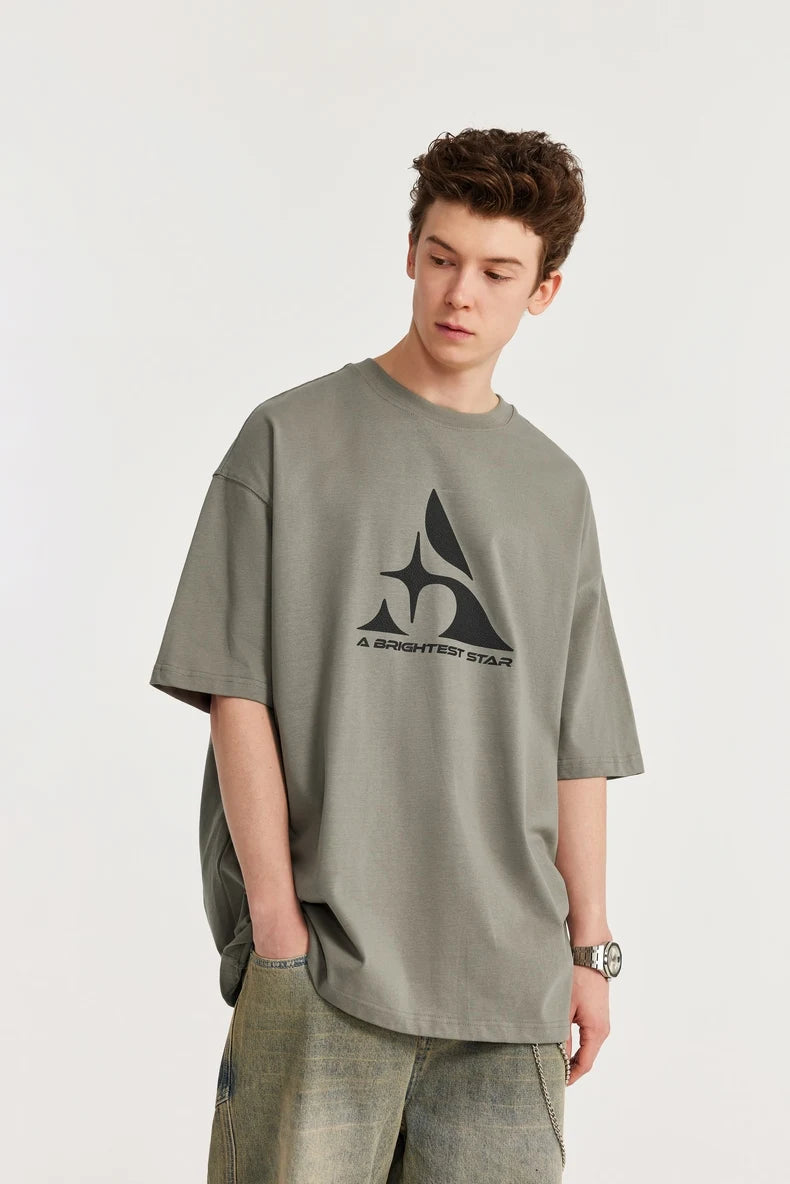 Textured Printed Cotton T-shirt