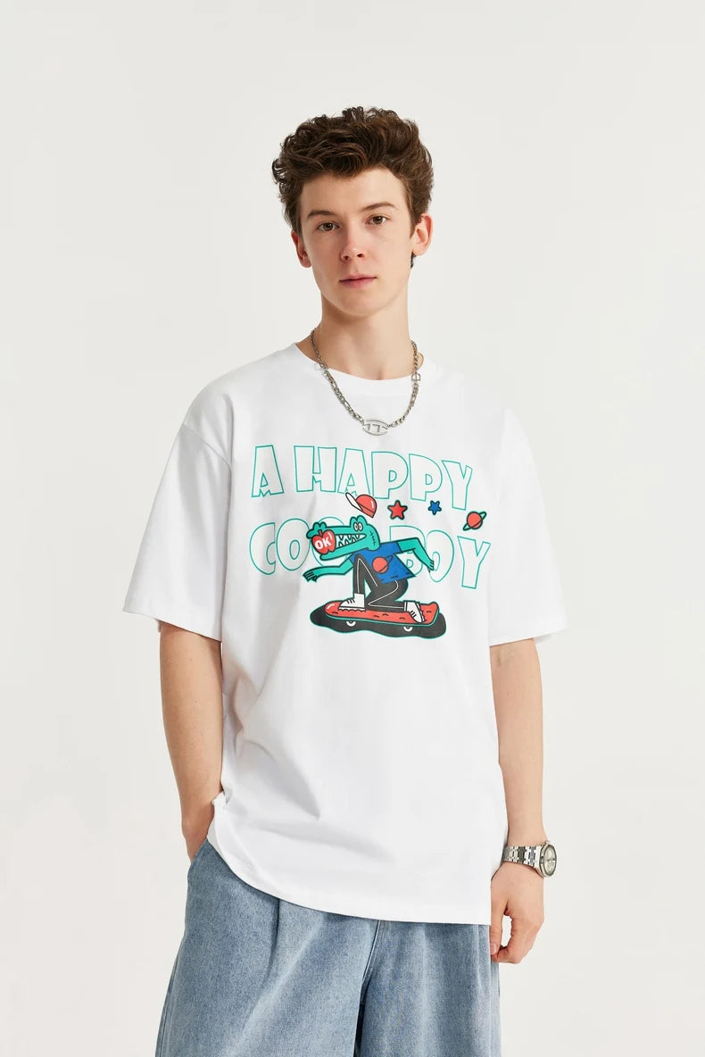 Crocodile skate Printed T-shirt