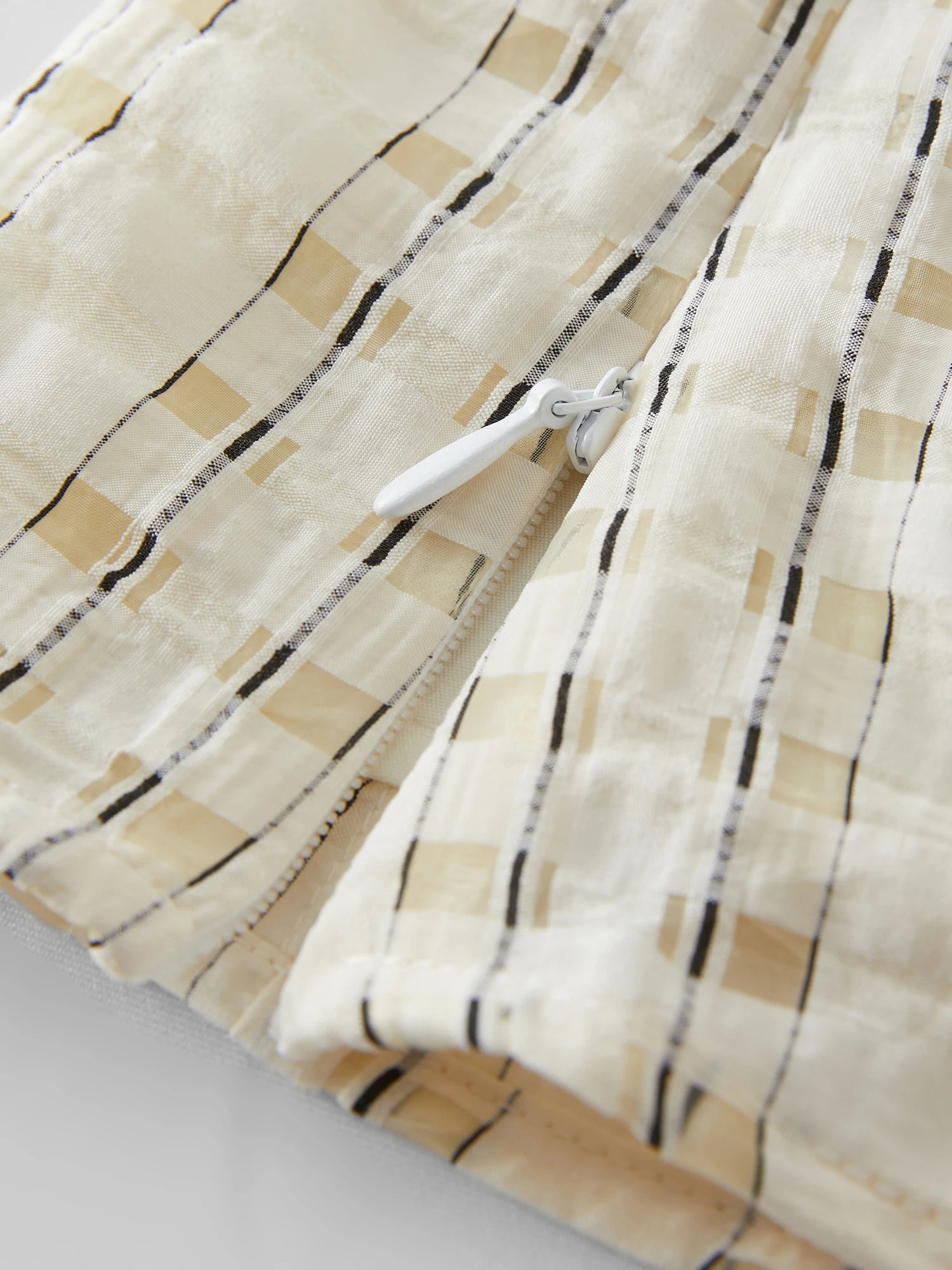 Texture French Fashion Beige Top and Skirt