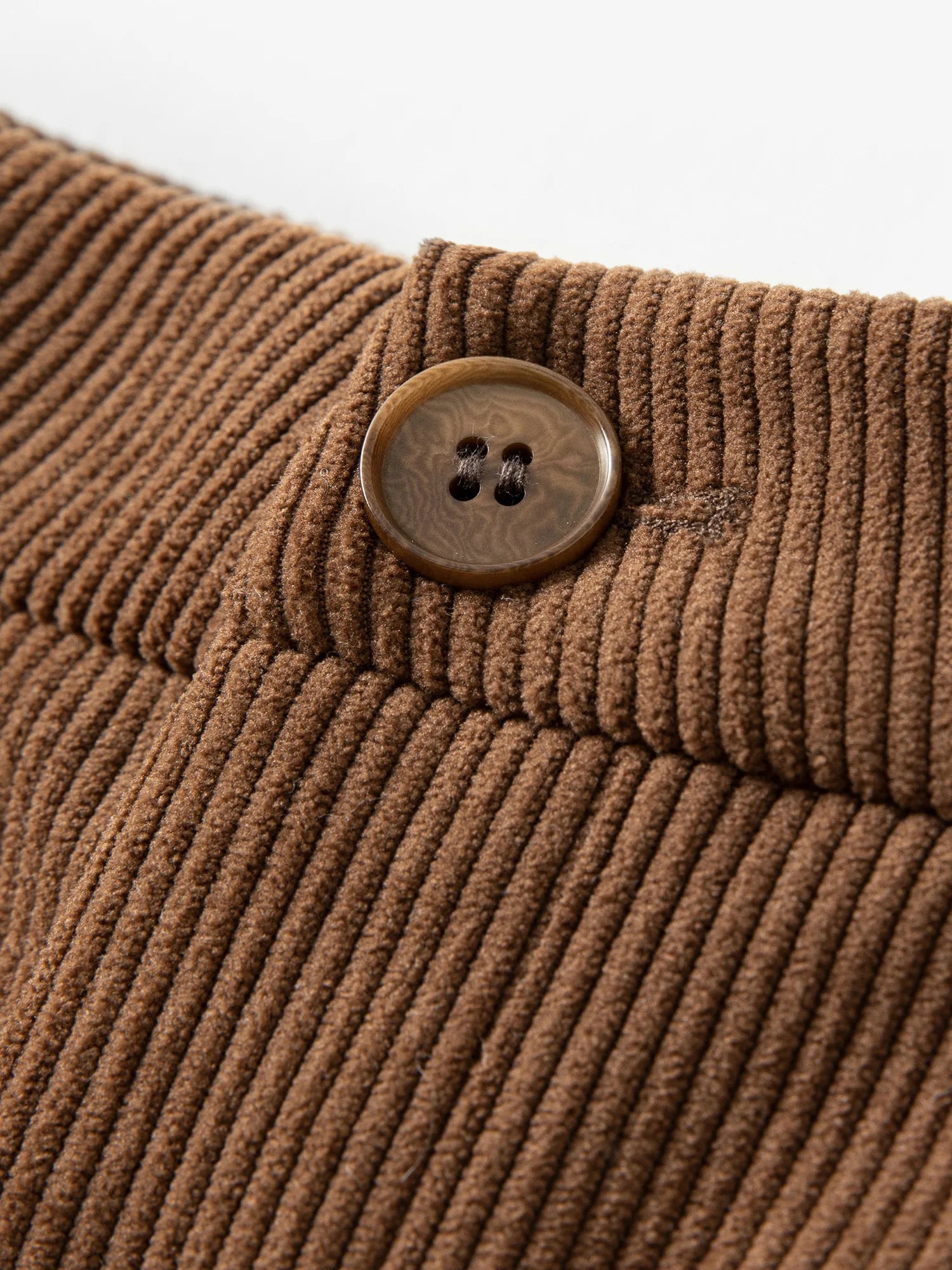 Casual Herringbone Fabric Pants