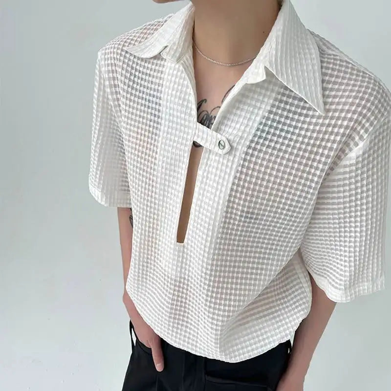 Striped Lapel Long Sleeve shirt