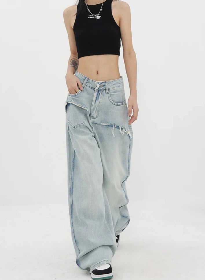 Vintage High waist Straight leg jeans