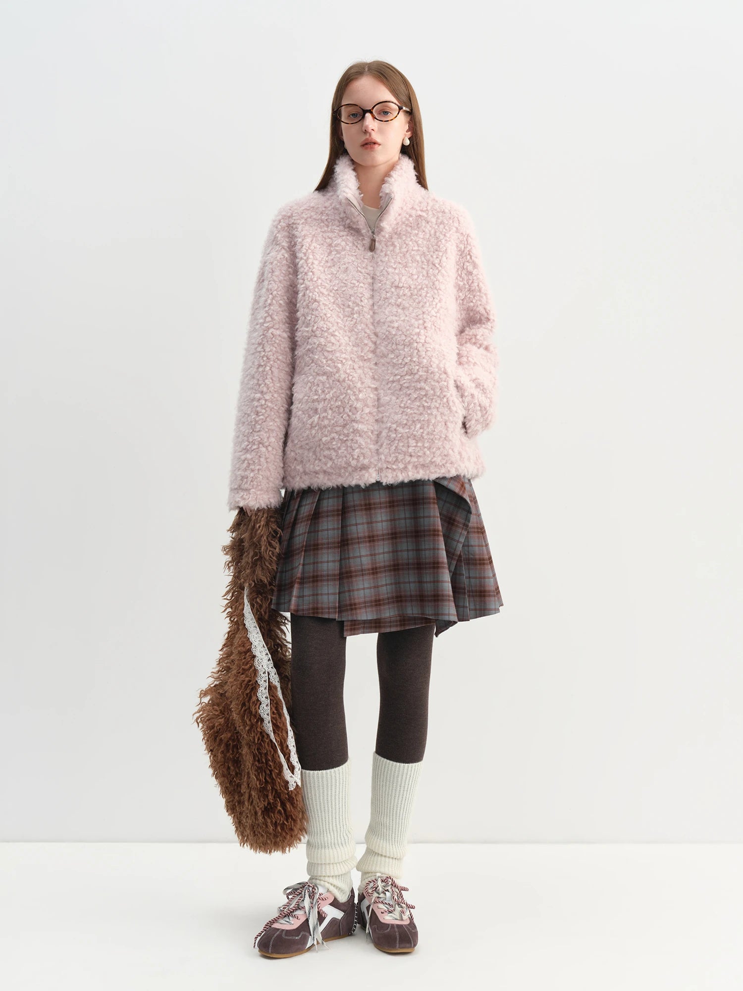 Short Light Fur Jacket