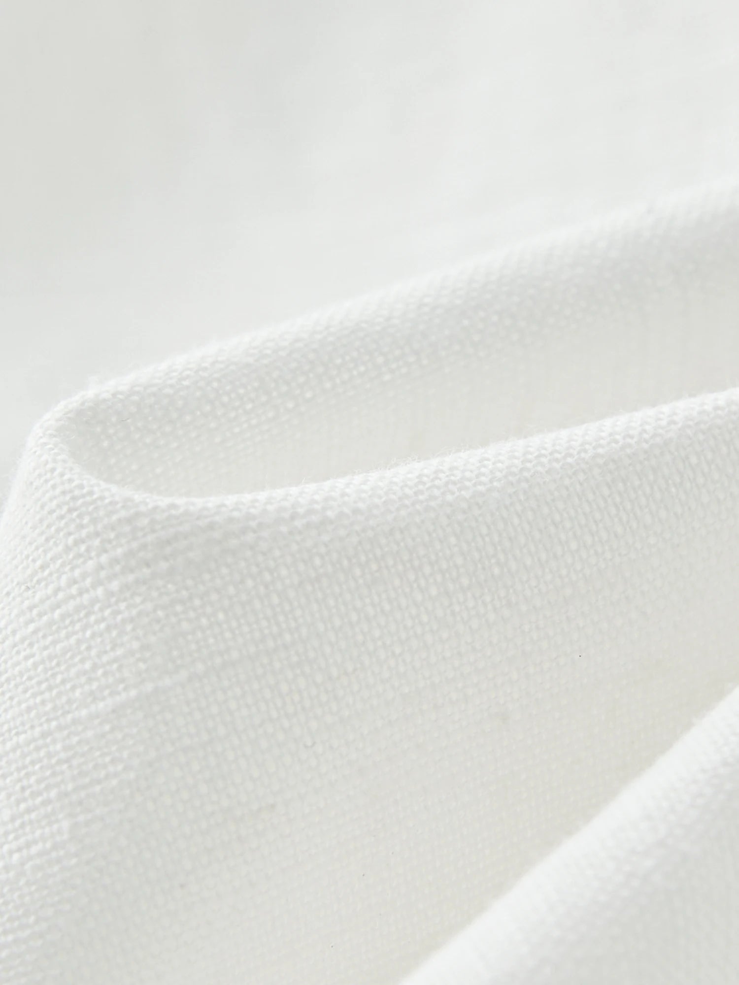 Linen-Blend Short Sleeve Blouse