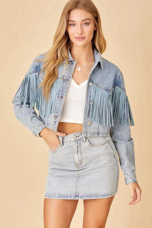 Loose denim jacket