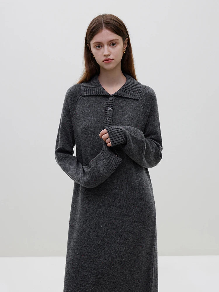 Woolen Long Sweater Dress