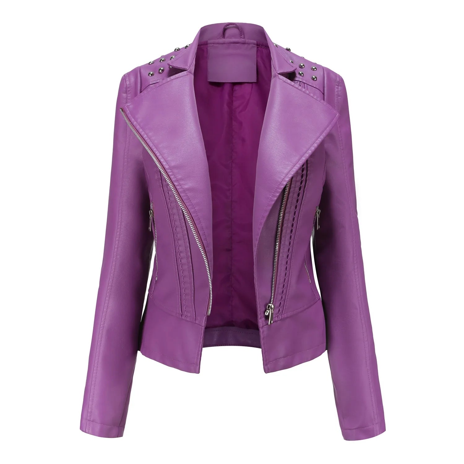 Short Slim Leather jacket