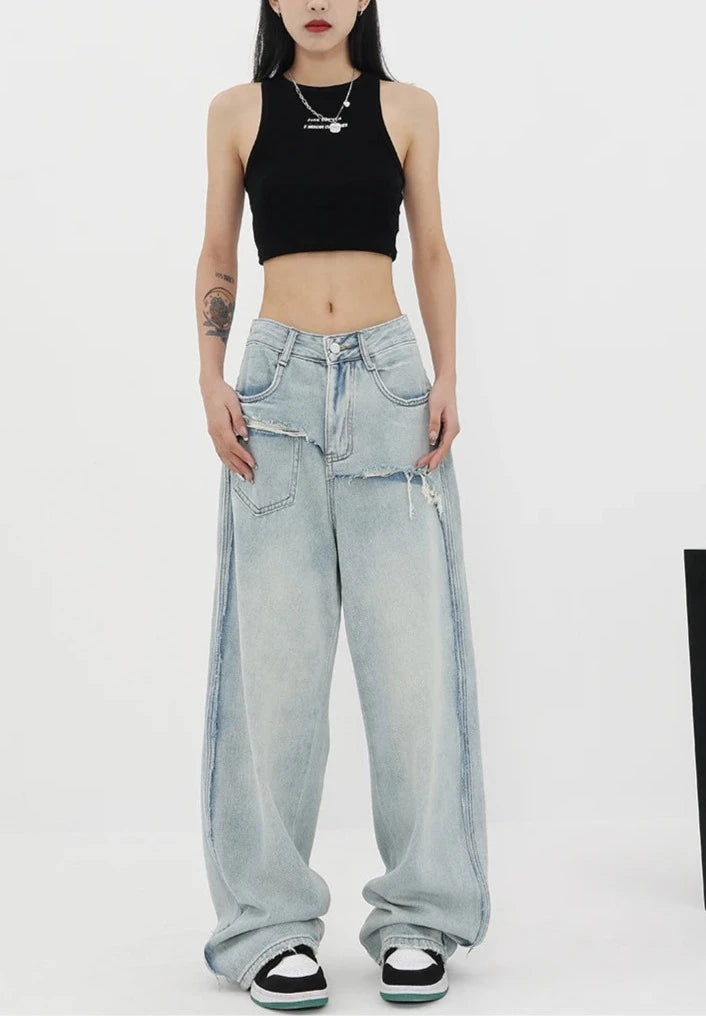 Vintage High waist Straight leg jeans