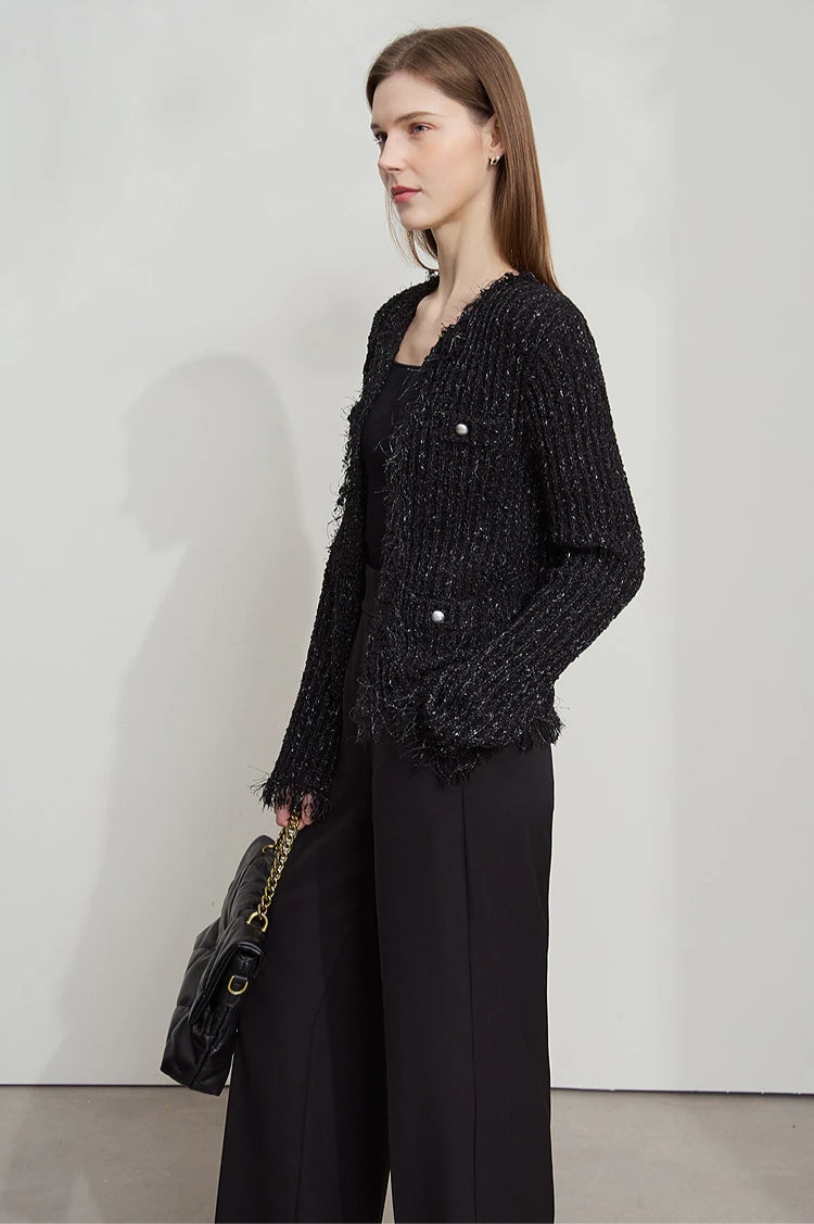 Minimalist Tassel Cardigan