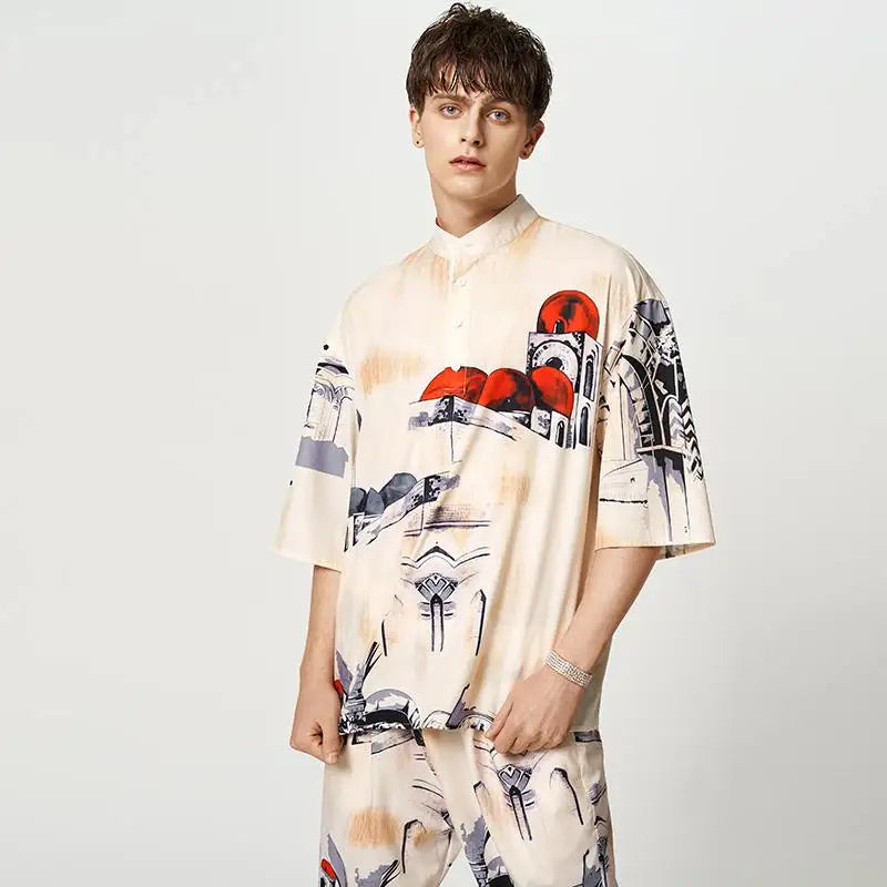 Loose Shirt with pants with design