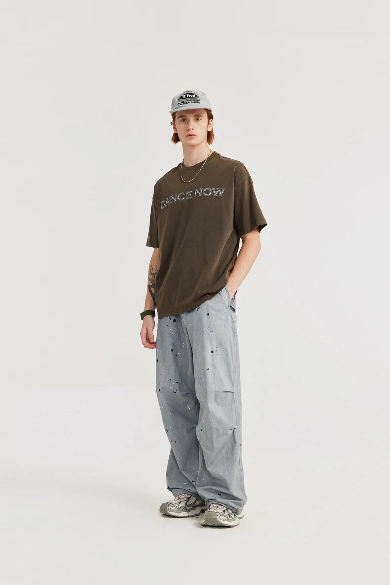 Washed Splashed Parachute Pants