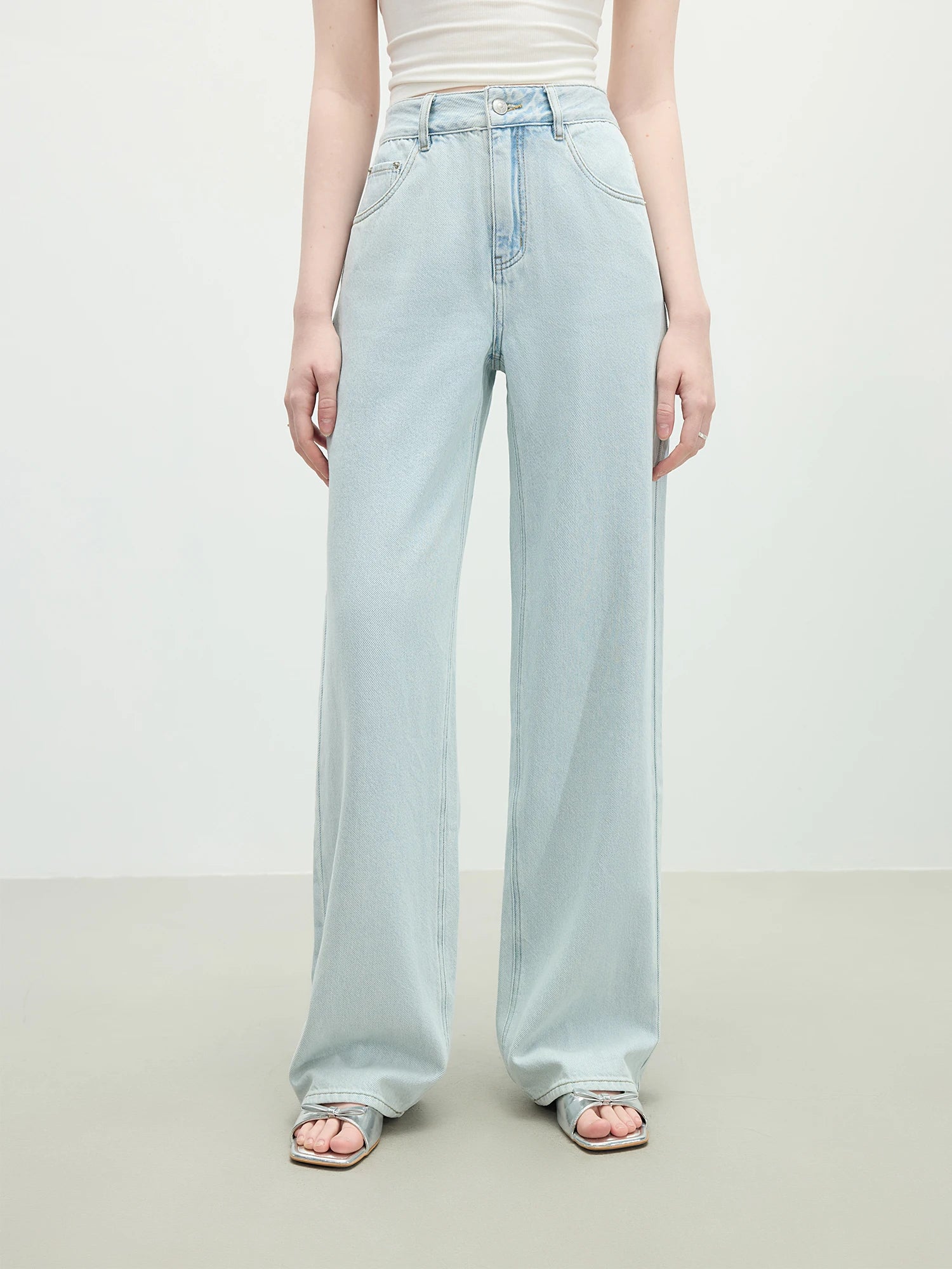 High Waist Straight Jeans