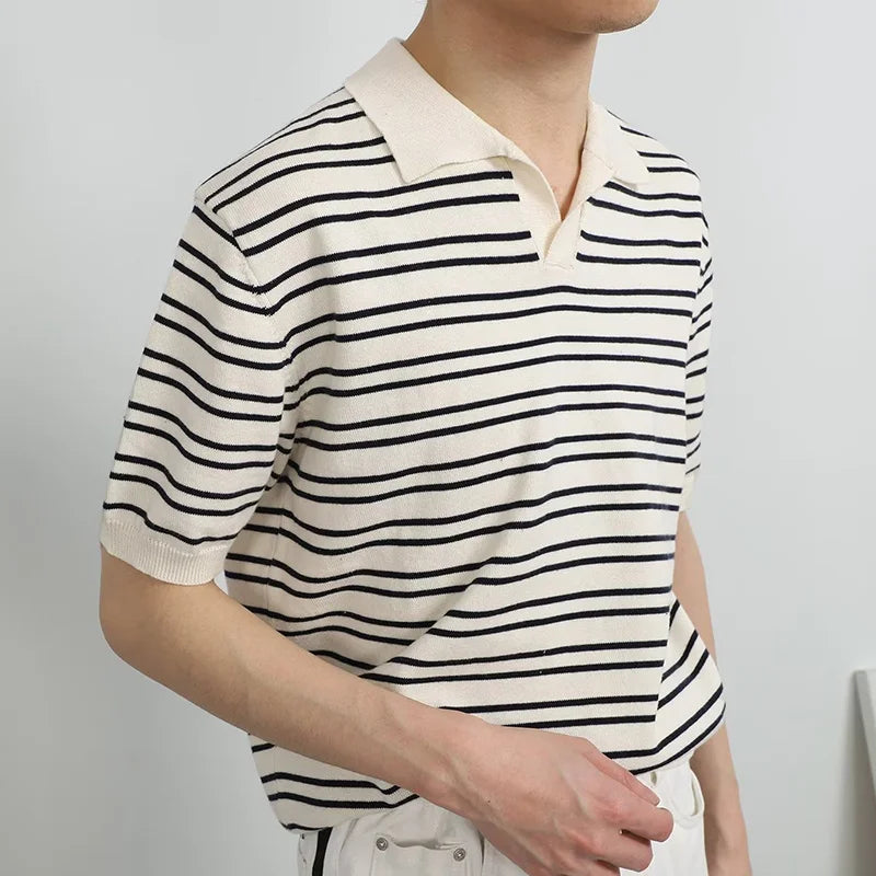 Casual Striped Polo Shirt