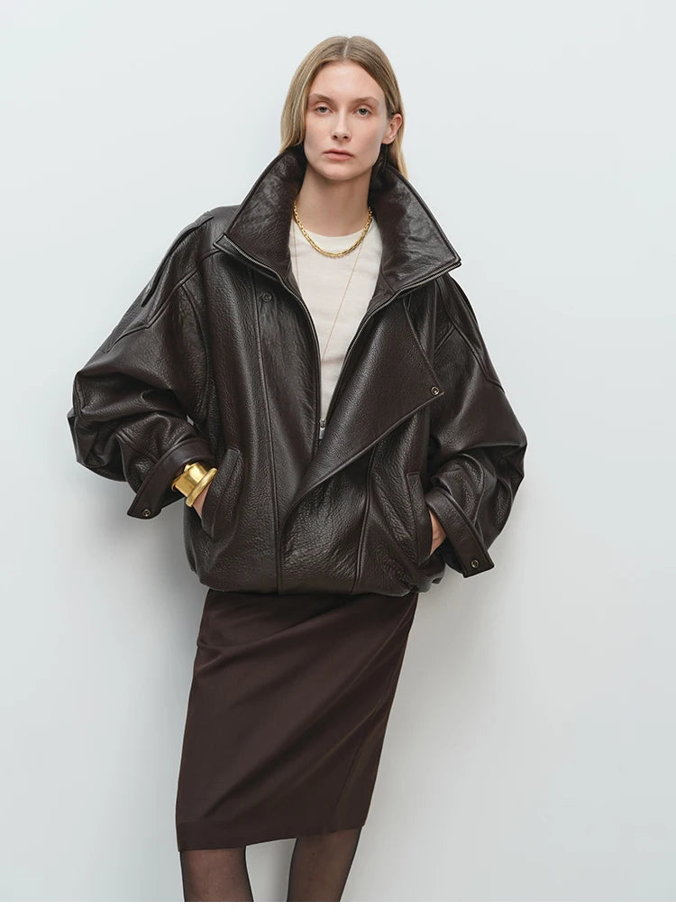 Soft Oversized Leather Jacket