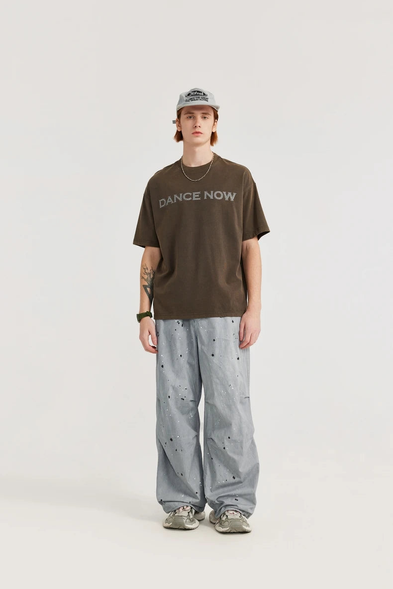 Washed Splashed Parachute Pants