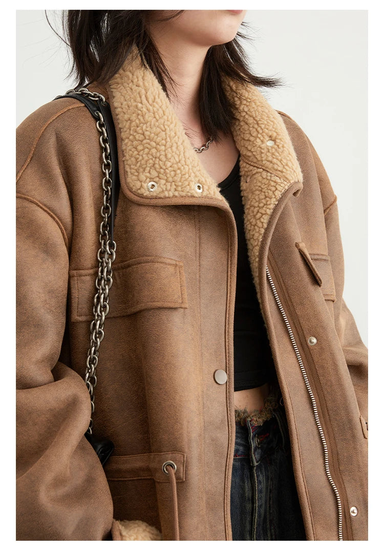 Oversized Suede Jacket