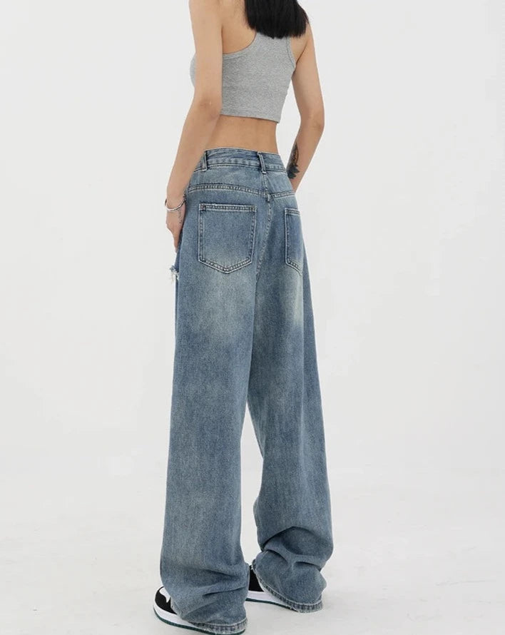 Vintage High waist Straight leg jeans