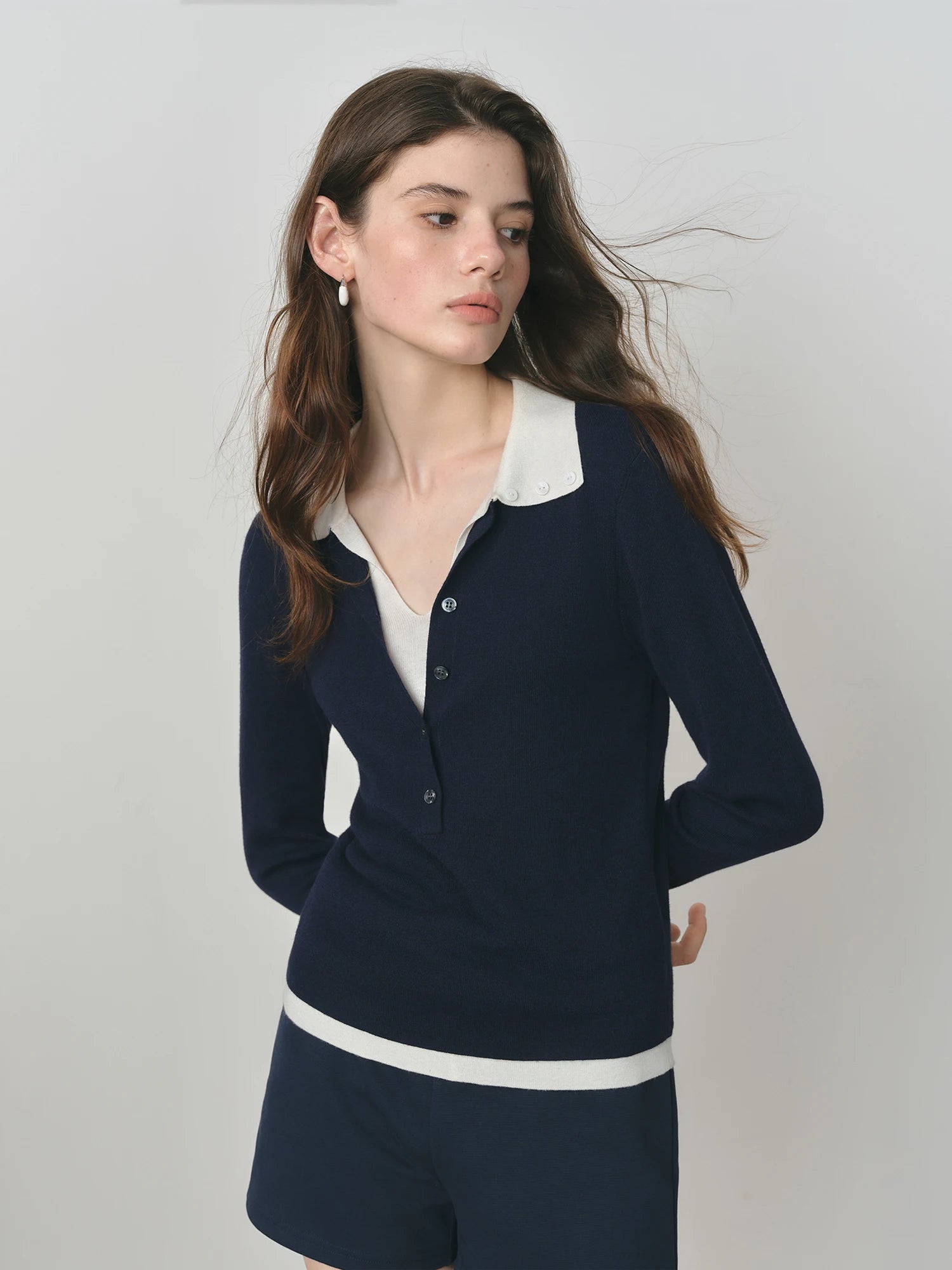 Knitted Two Color Sweater