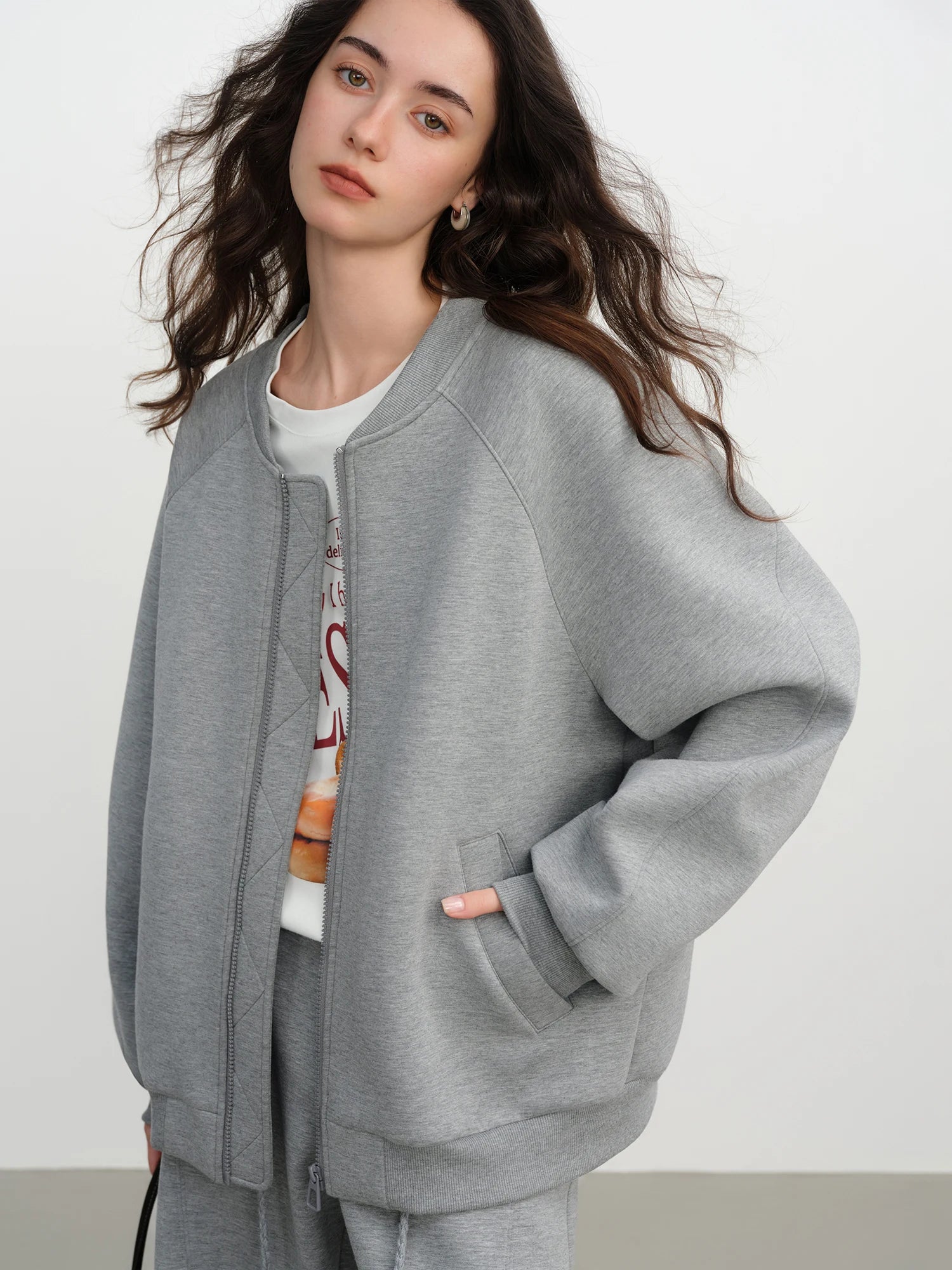 Lightweight Loose Gray Sport Suit