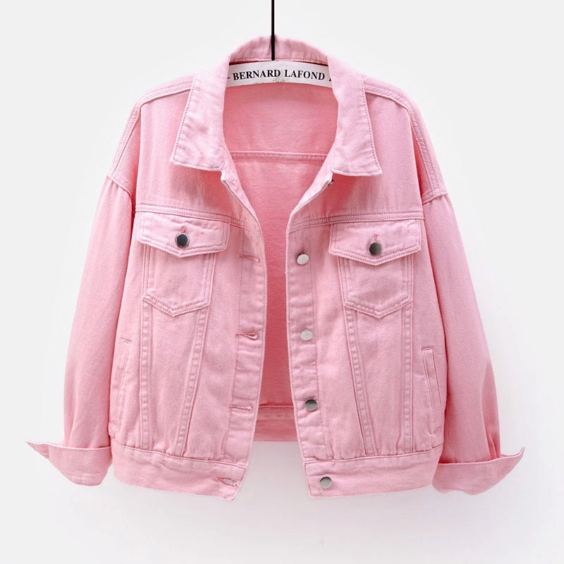 Classic women's denim jacket in many colors