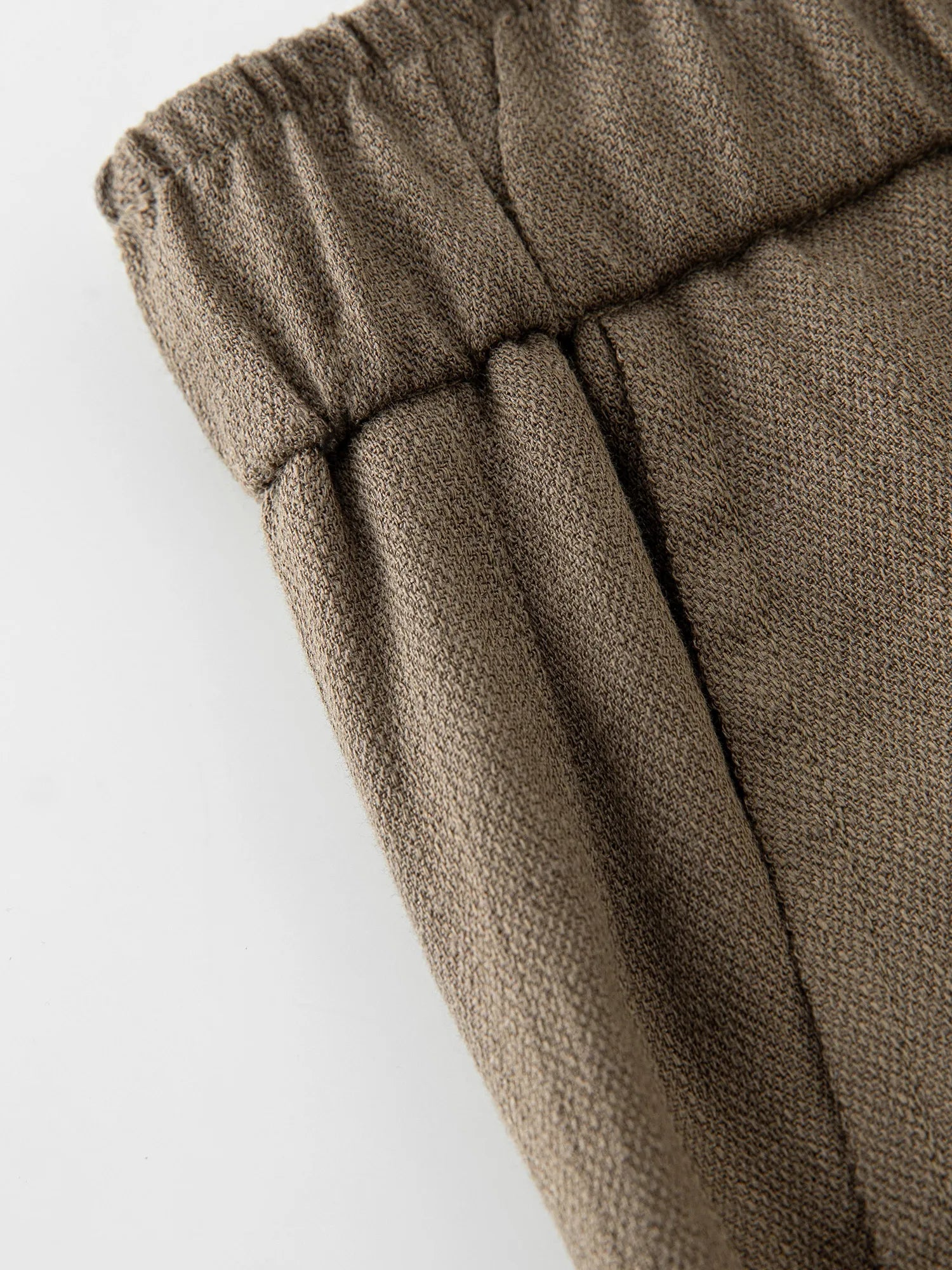 Linen Straight Elastic HIgh Waist Casual Pants