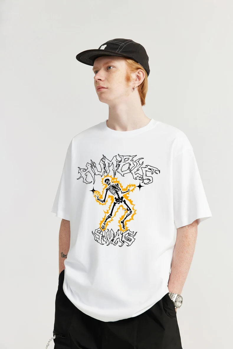 Skull Graphic Print T-shirt