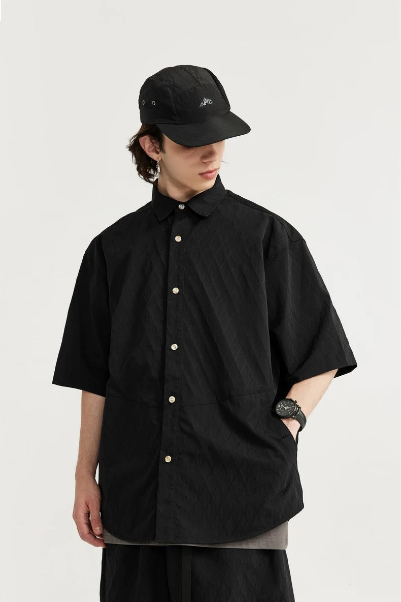 Cargo textured shirt with shorts