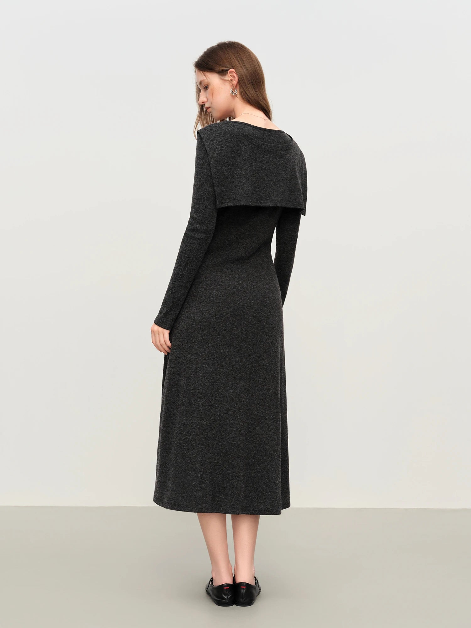 Slimming A-line Gray Dress