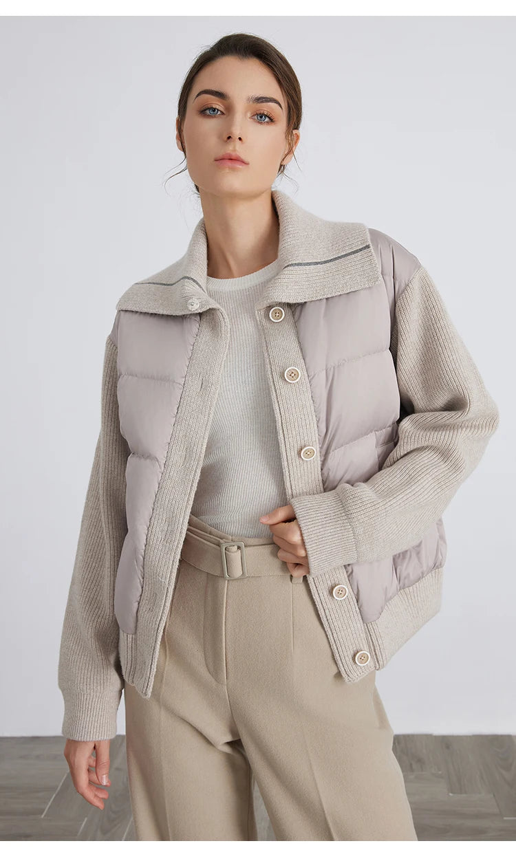 Spliced Down Wool Jacket